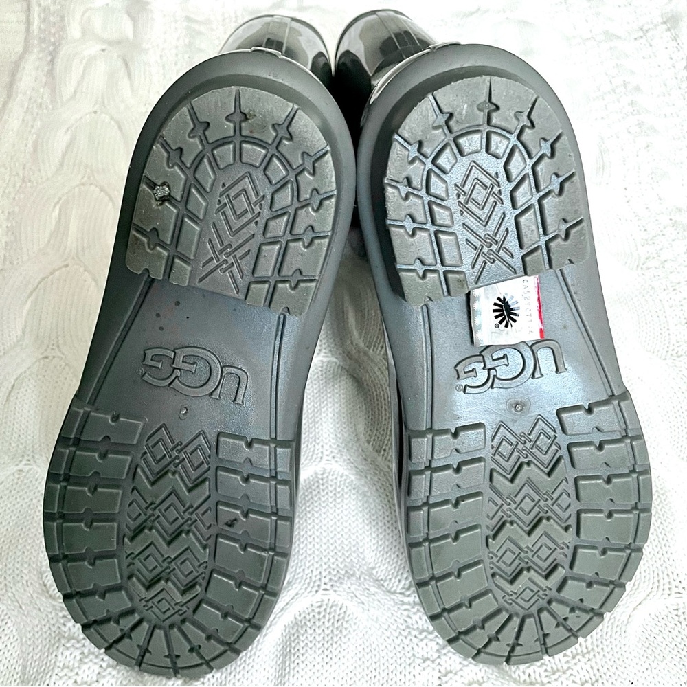 UGG Sienna Gray Rain Boots Waterproof Rubber Mid-Calf Boots Size 9 - Picture 5 of 7